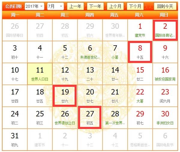 2017年7月那幾天適合裝修，7月裝修吉日