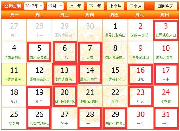 2017年12月裝修吉日有幾天，分別是那幾天